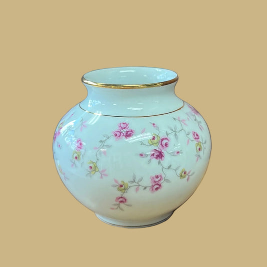Bavarian Wild Rose Porcelain Vase