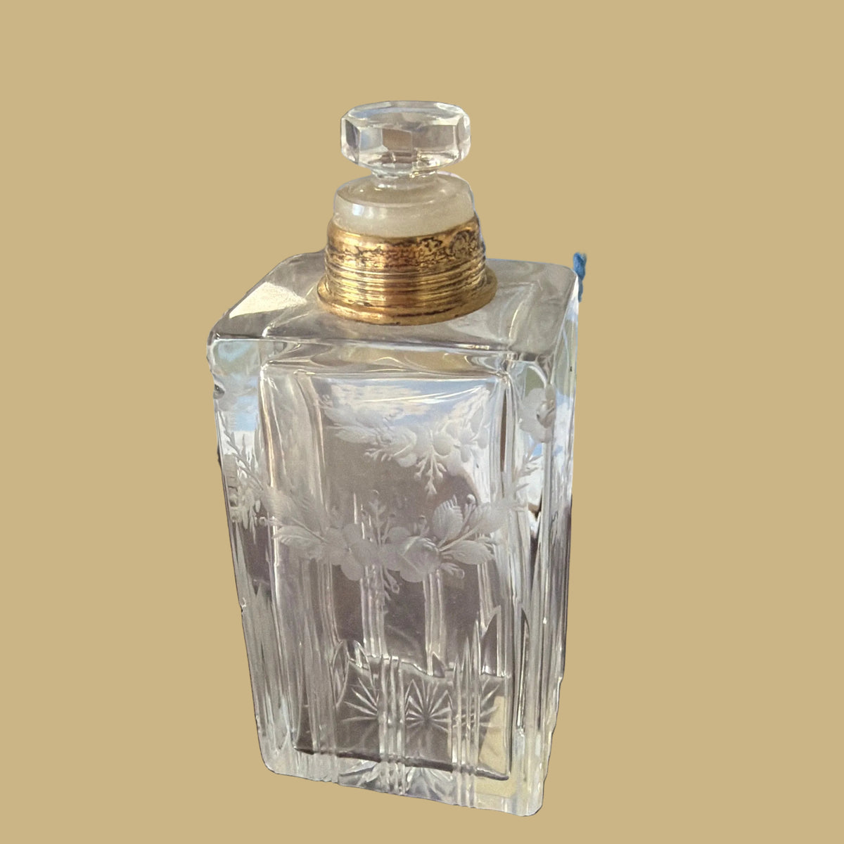 Etched Perfume Bottle, Small