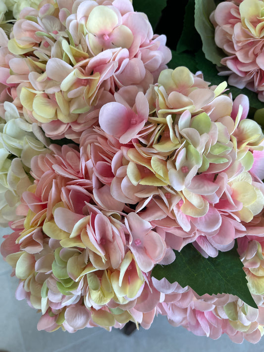 Hydrangea Stem, 21” H Pink