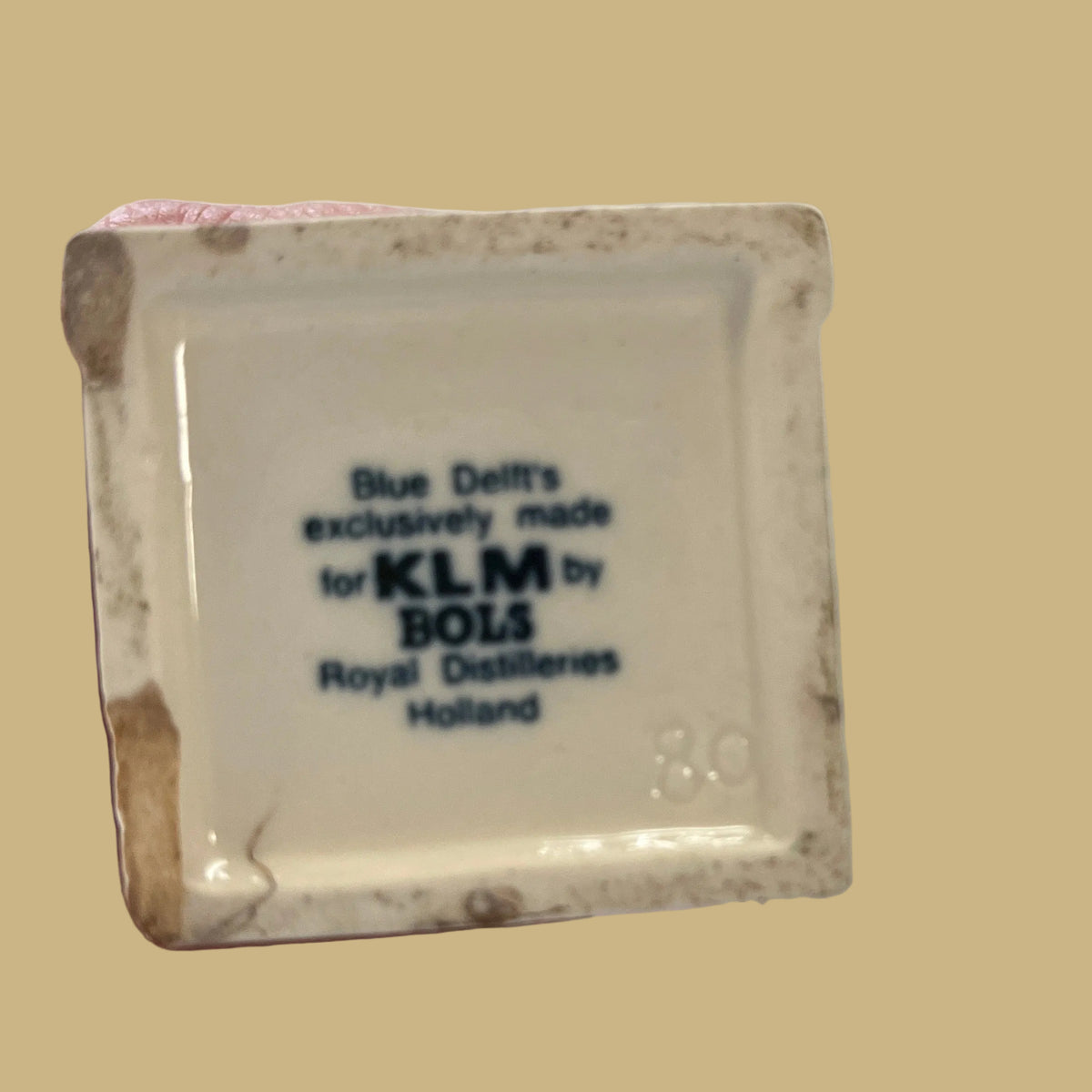 Vintage KLM Delft Blue miniature Dutch canal house #80
