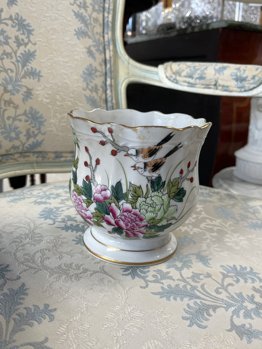 Vintage Kutani Hand Painted Vase