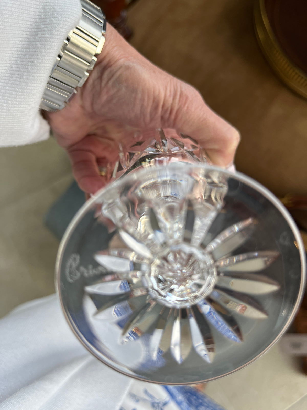 6pc Royal Brierley Crystal Ascot Wine Glasses