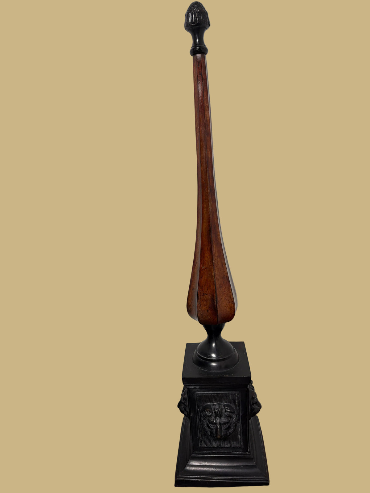 Architectural Finial with Lion Heads Base