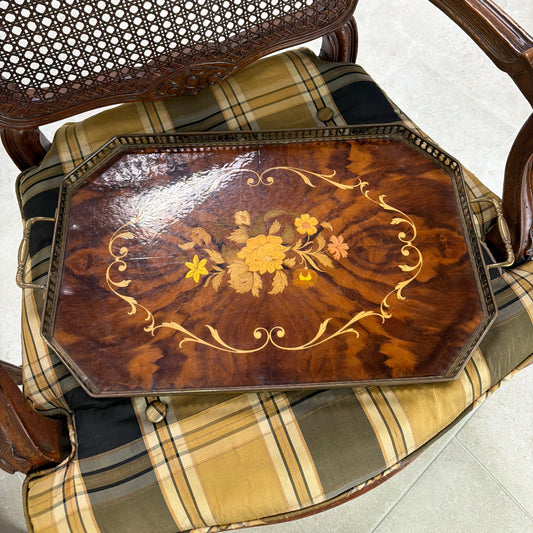 Vintage Italian Sorrento Marquetry Serving Tray