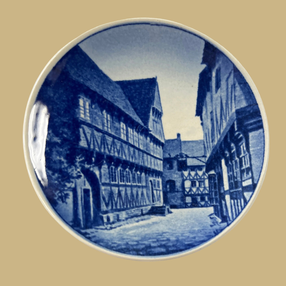 Vintage Royal Copenhagen Mini Plate Depicting Den Gamle By, Aarhus