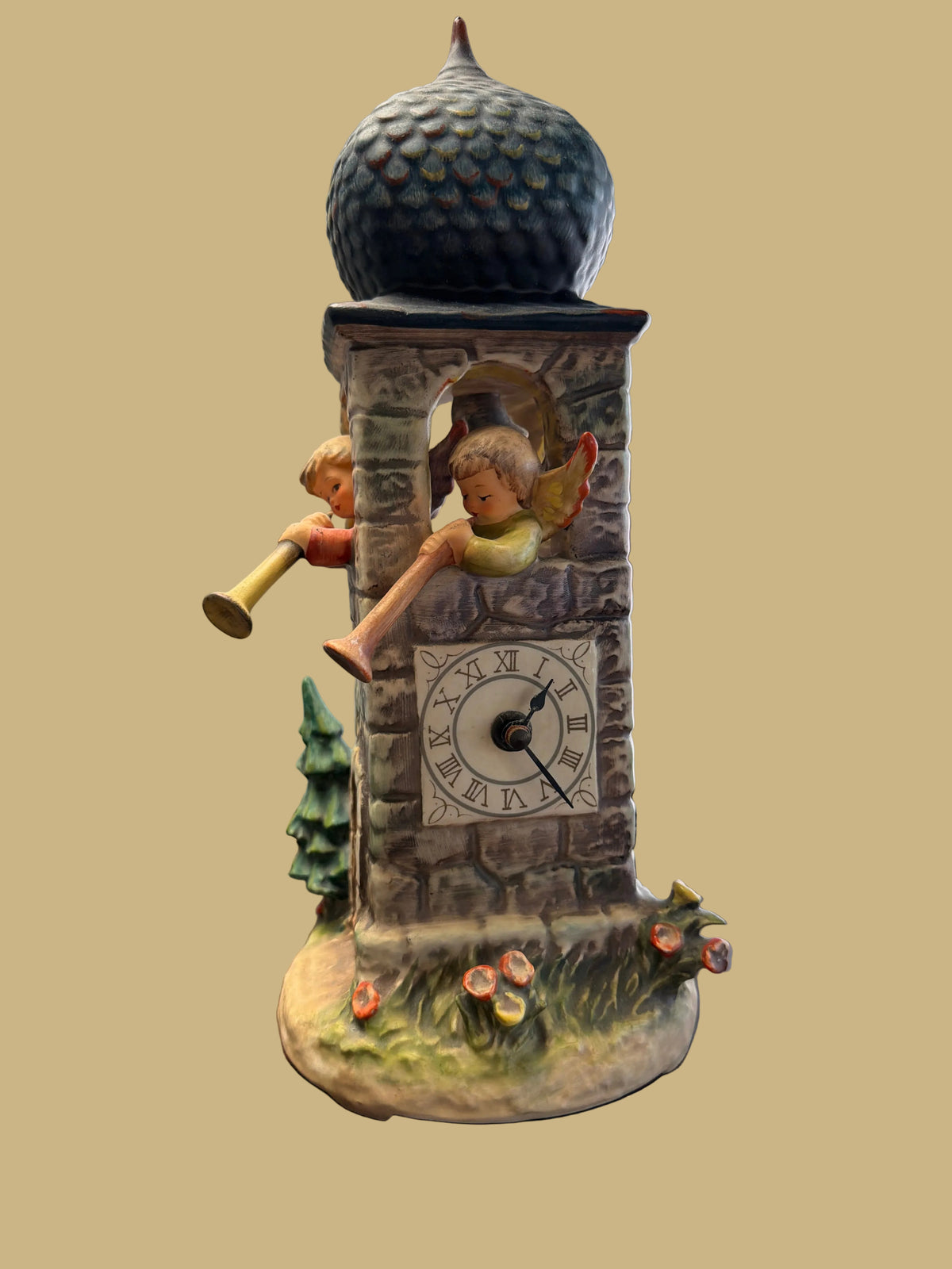 Vintage Goebel Hummel "Call to Worship" Musical Clock Tower Figurine