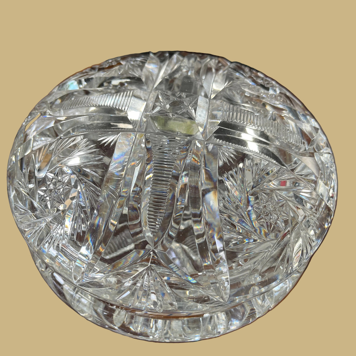 Bohemian, Czech Covered Cut Crystal Box