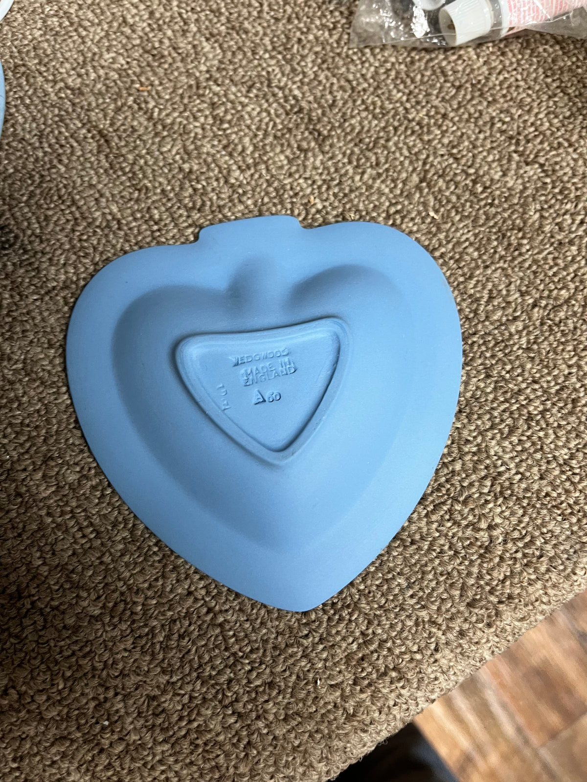 Wedgwood Blue Jasperware Spade-Shaped Trinket Dish