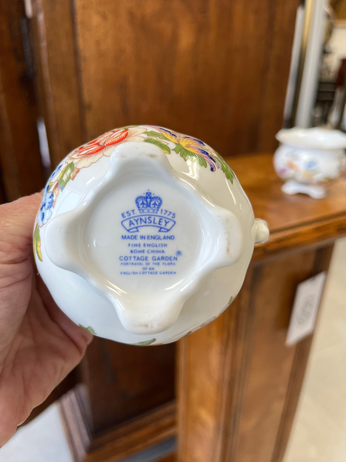 Aynsley “Cottage Garden” Creamer & Sugar Set