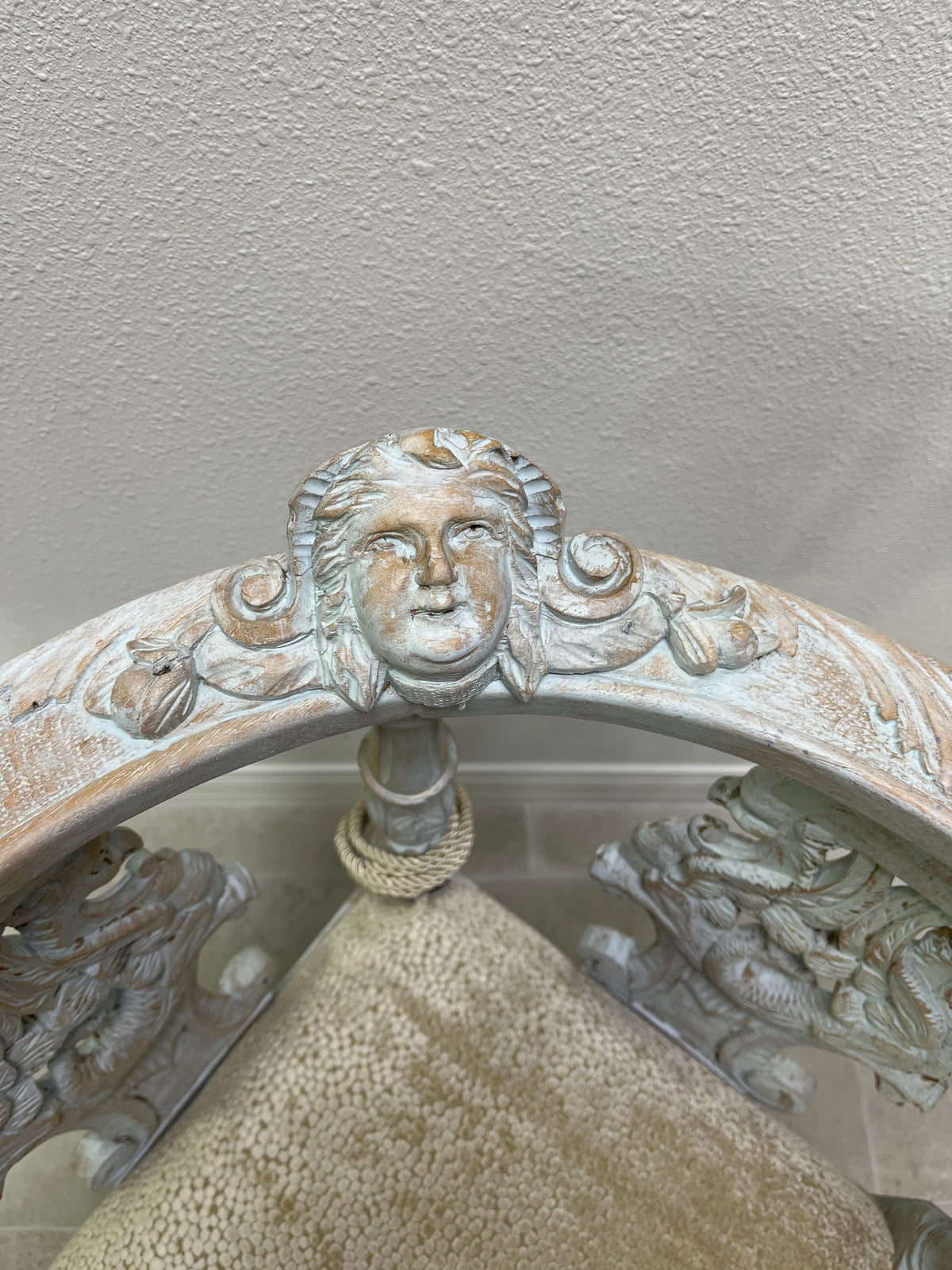 Antique Italian Carved Corner Chair