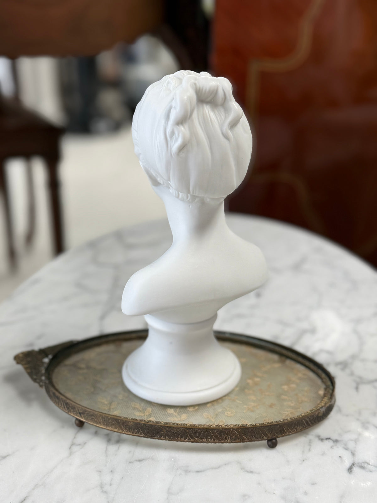 Bisque Young Girl Bust