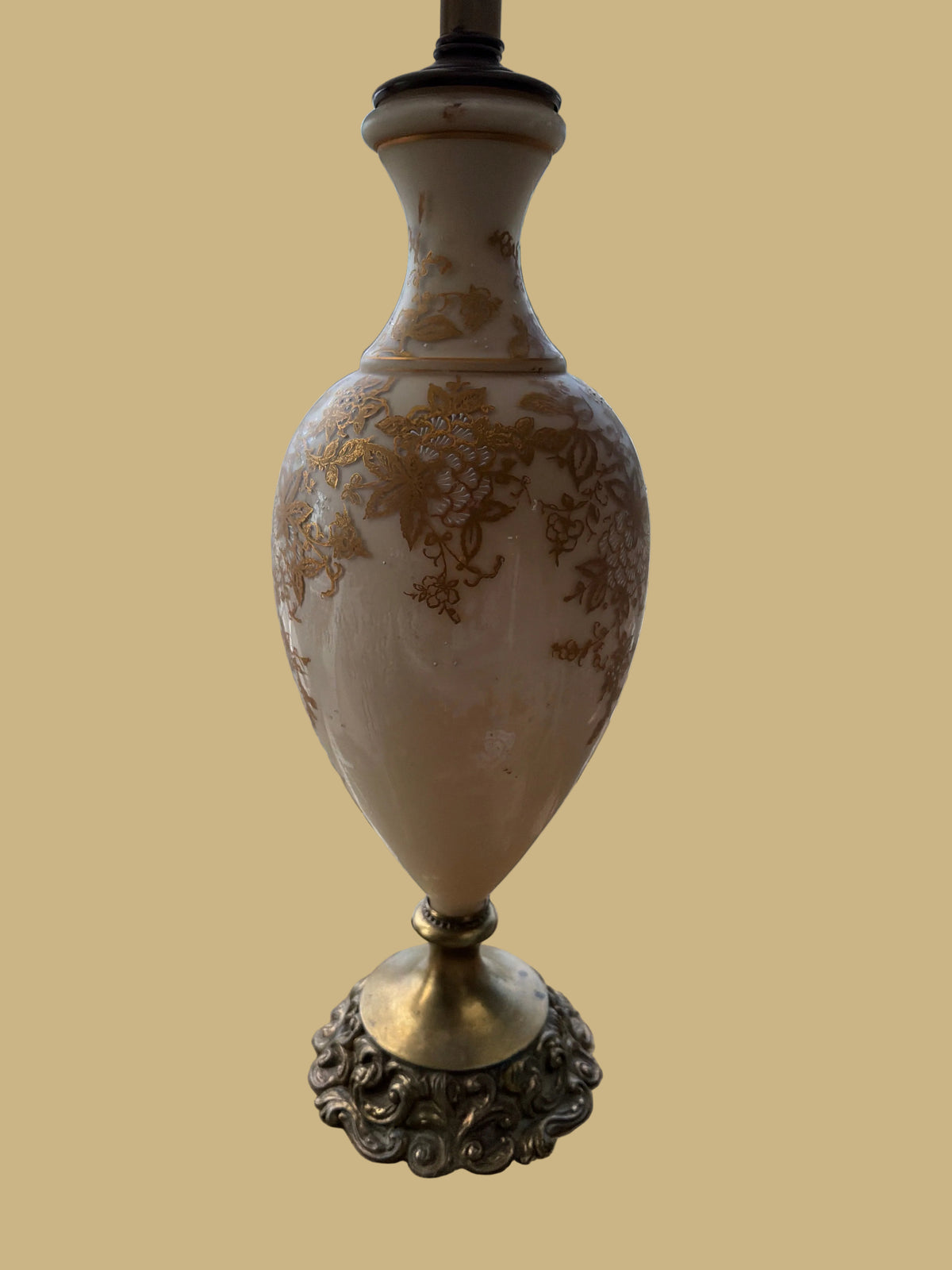 Vintage Glass Lamp, Pair