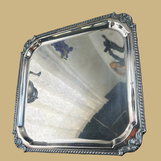 Silver-plated Square Serving Tray