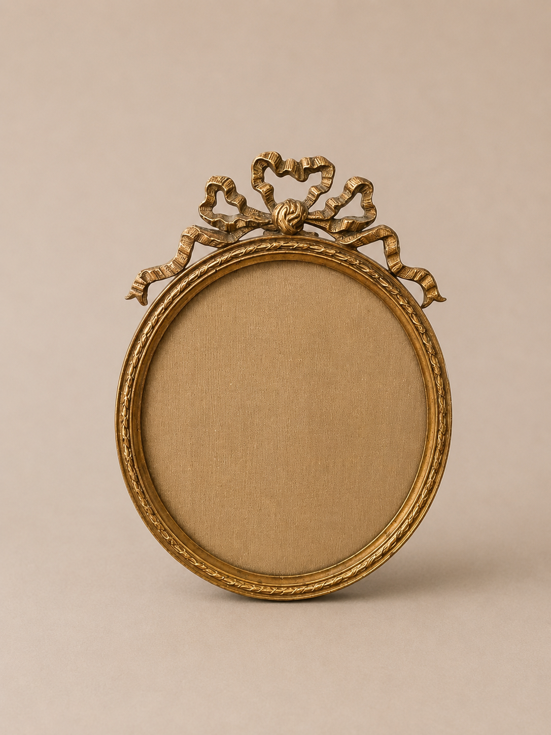 Antique Oval Brass Frame