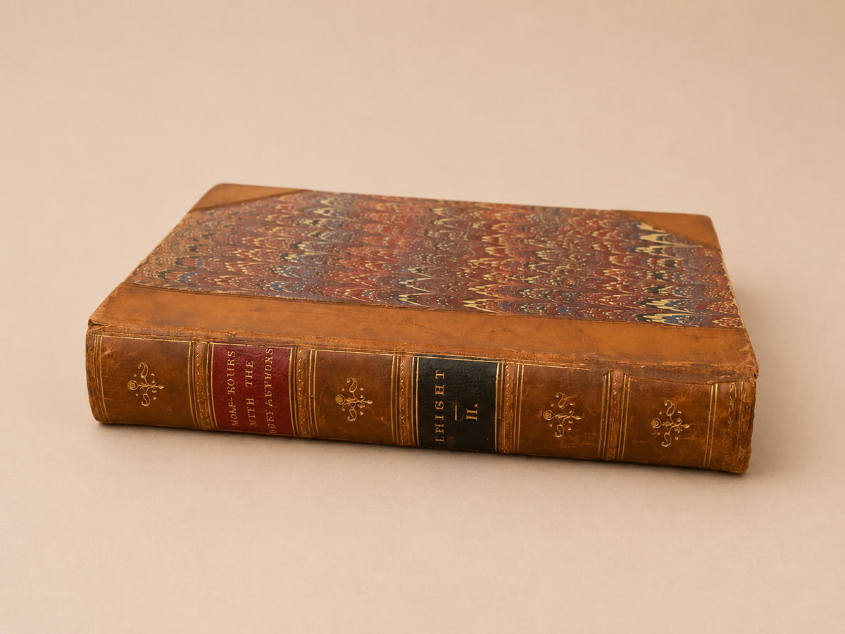 Antique Leather-Bound Volume II ‘Half-Hours with The Best Authors’