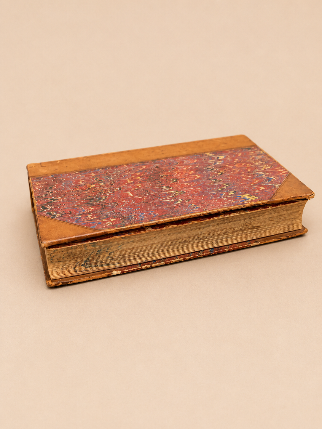 Antique Leather-Bound Volume I ‘Half-Hours with The Best Authors’