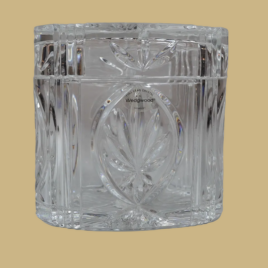 Wedgwood Erika Pattern Full Lead Crystal Oval Trinket Box