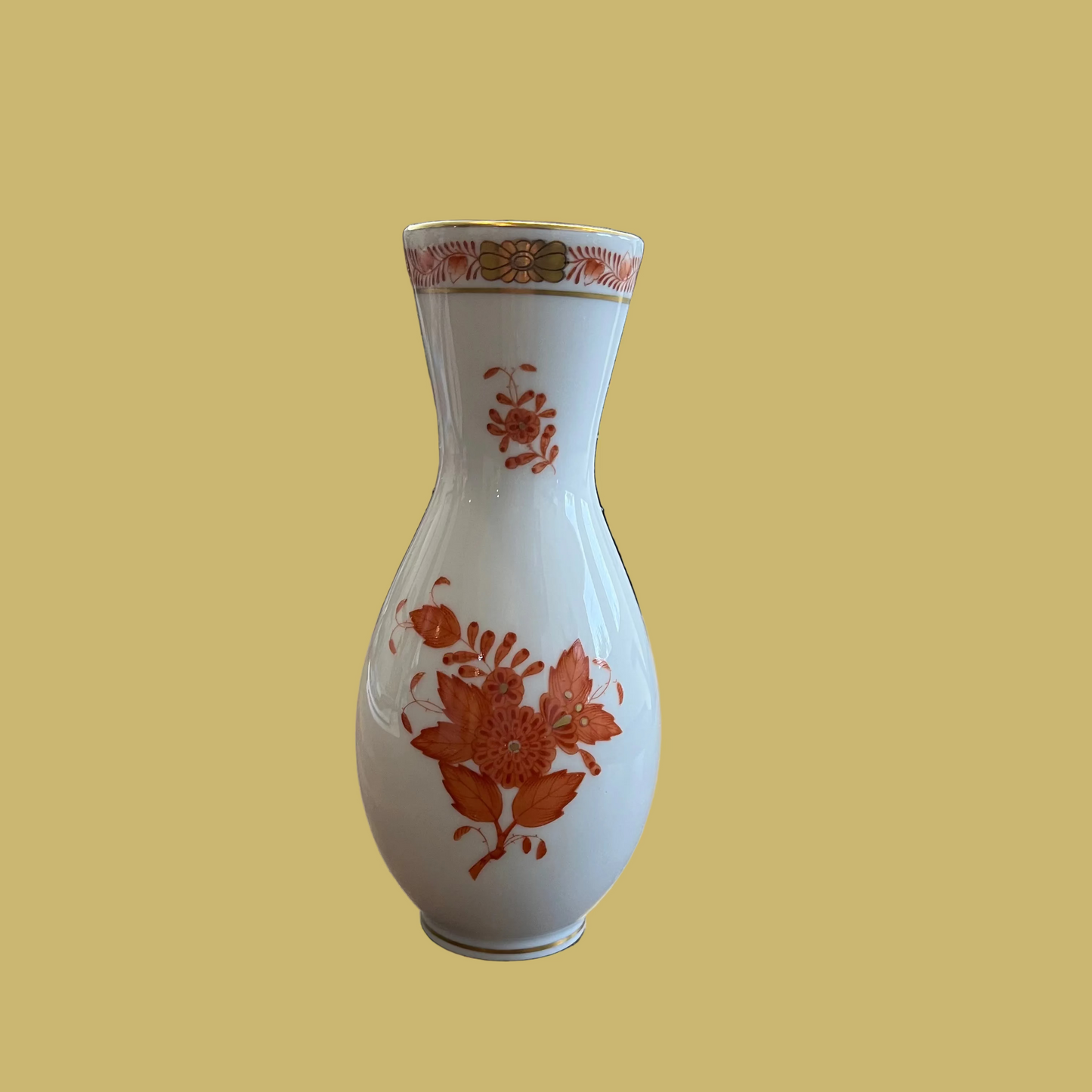 Vintage Herend Chinese Bouquet Pattern Bud Vase