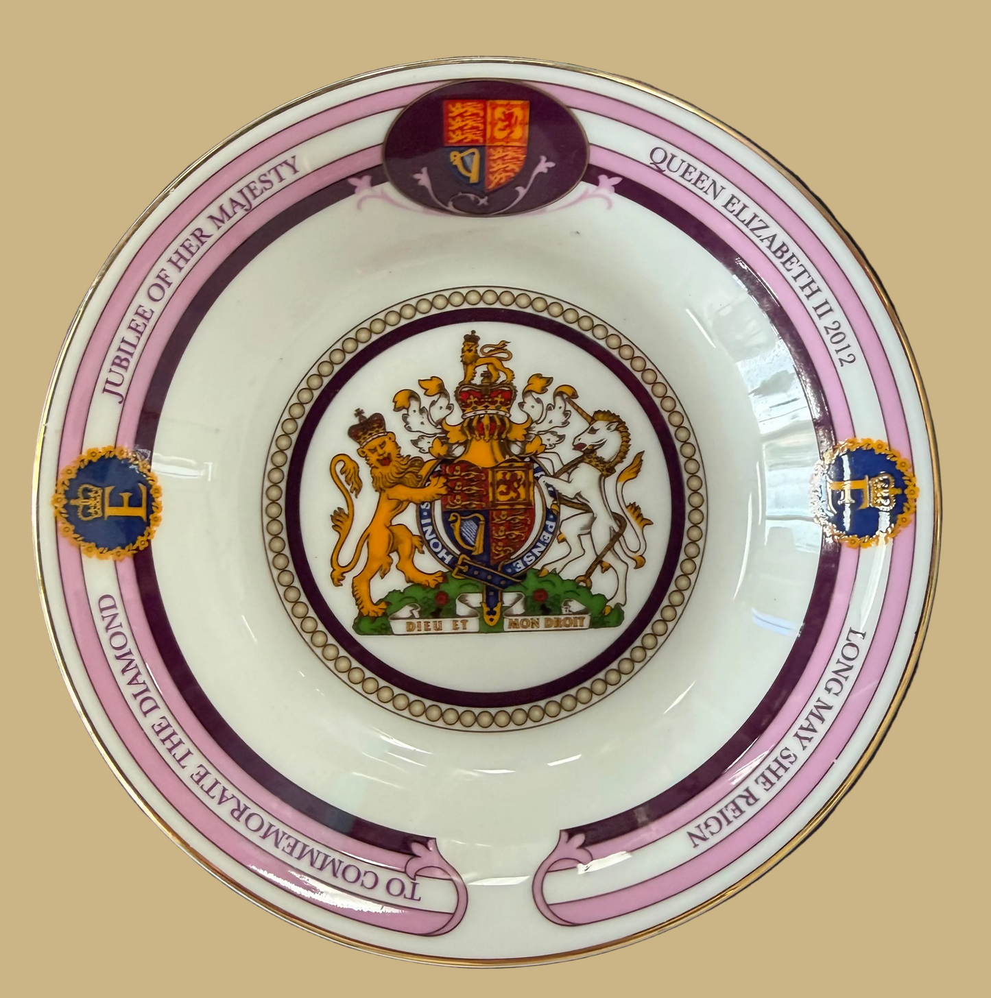 Queen Elizabeth II Commemorative Jubilee Plate - Aynsley Fine Bone China
