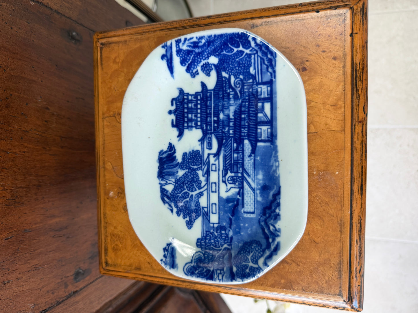 Victoria Ware Blue Ironstone Gravy Boat
