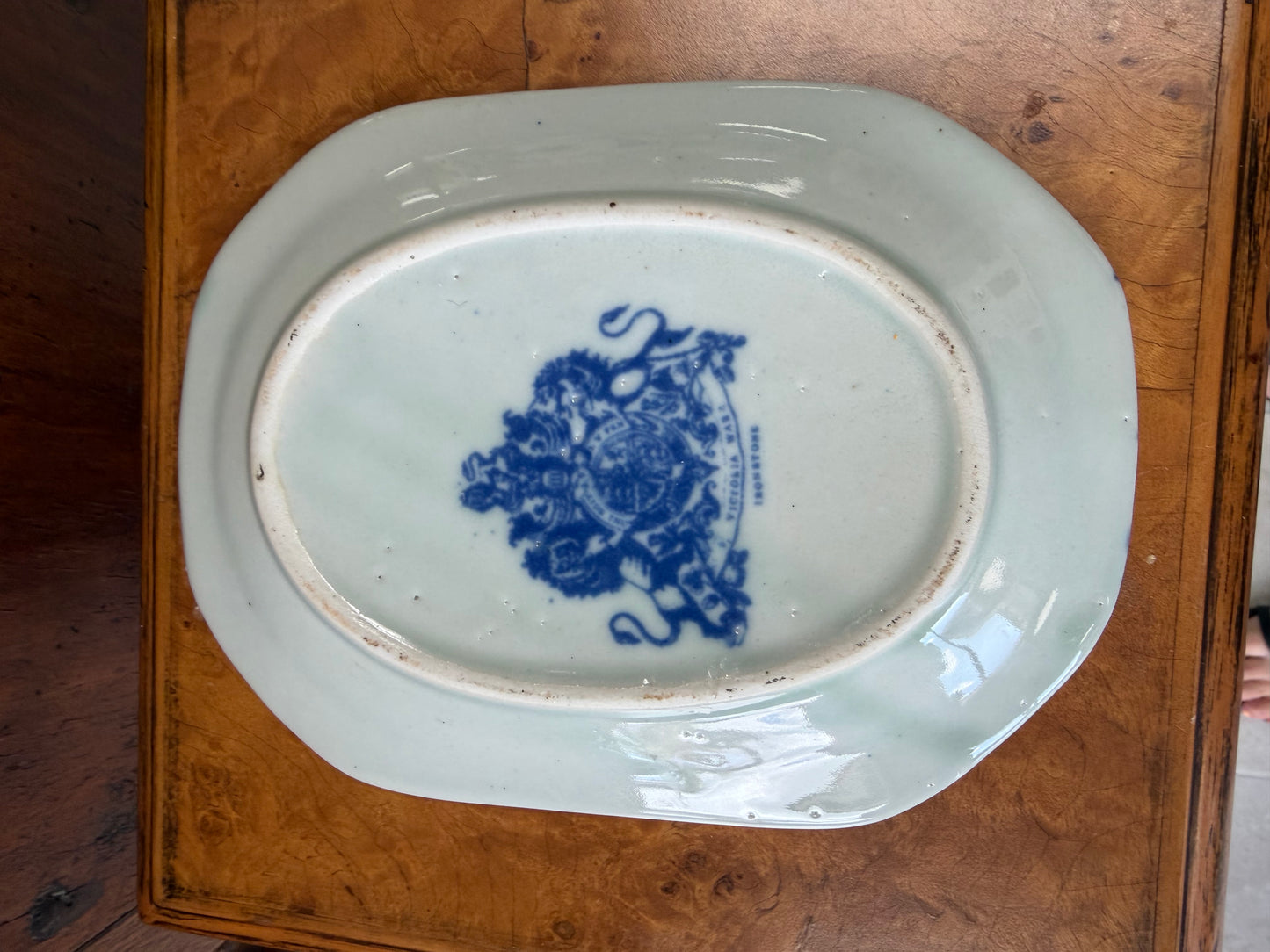Victoria Ware Blue Ironstone Gravy Boat