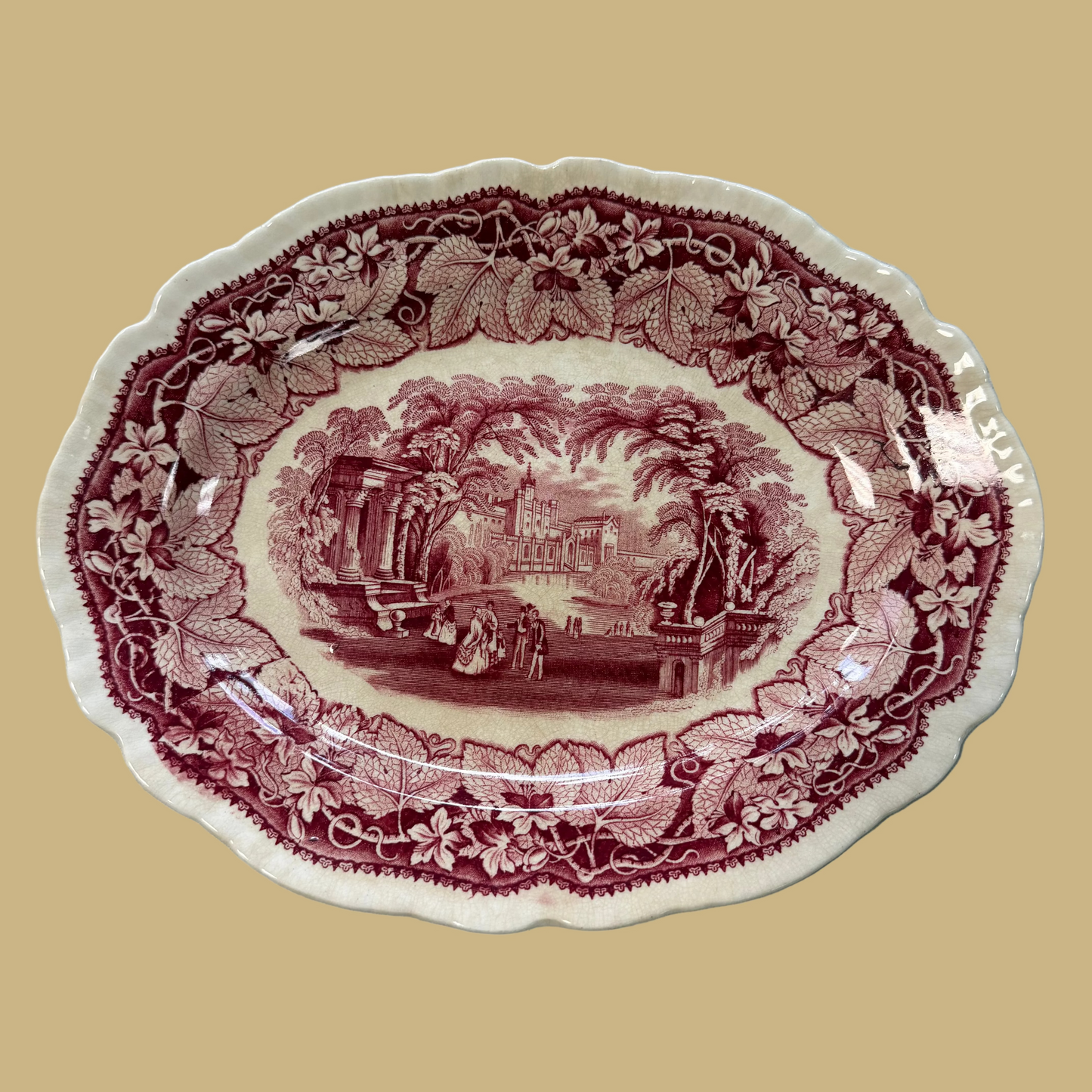 Mason's Ironstone Serving Platter in the "Vista" Pattern