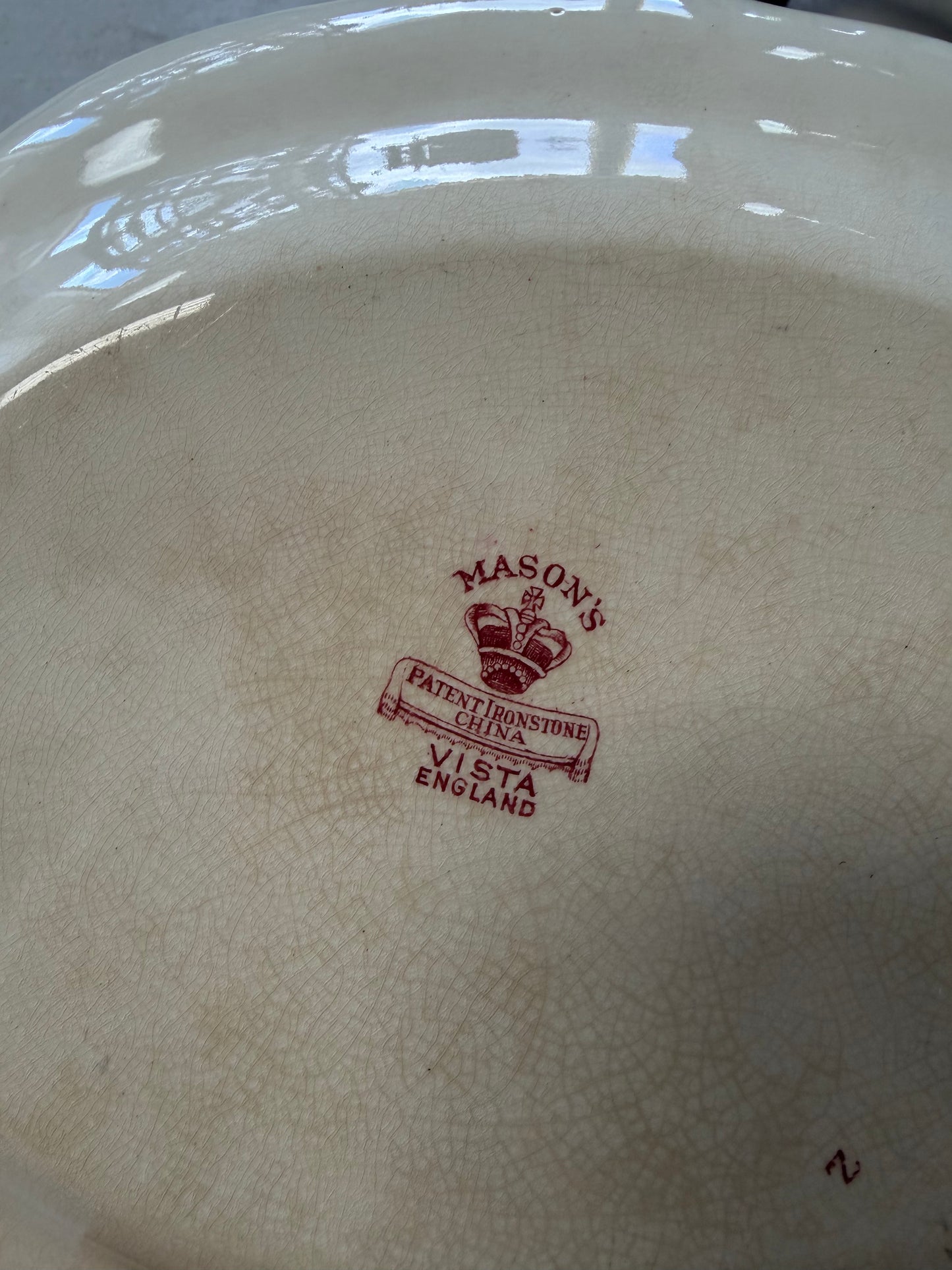 Mason's Ironstone Serving Platter in the "Vista" Pattern