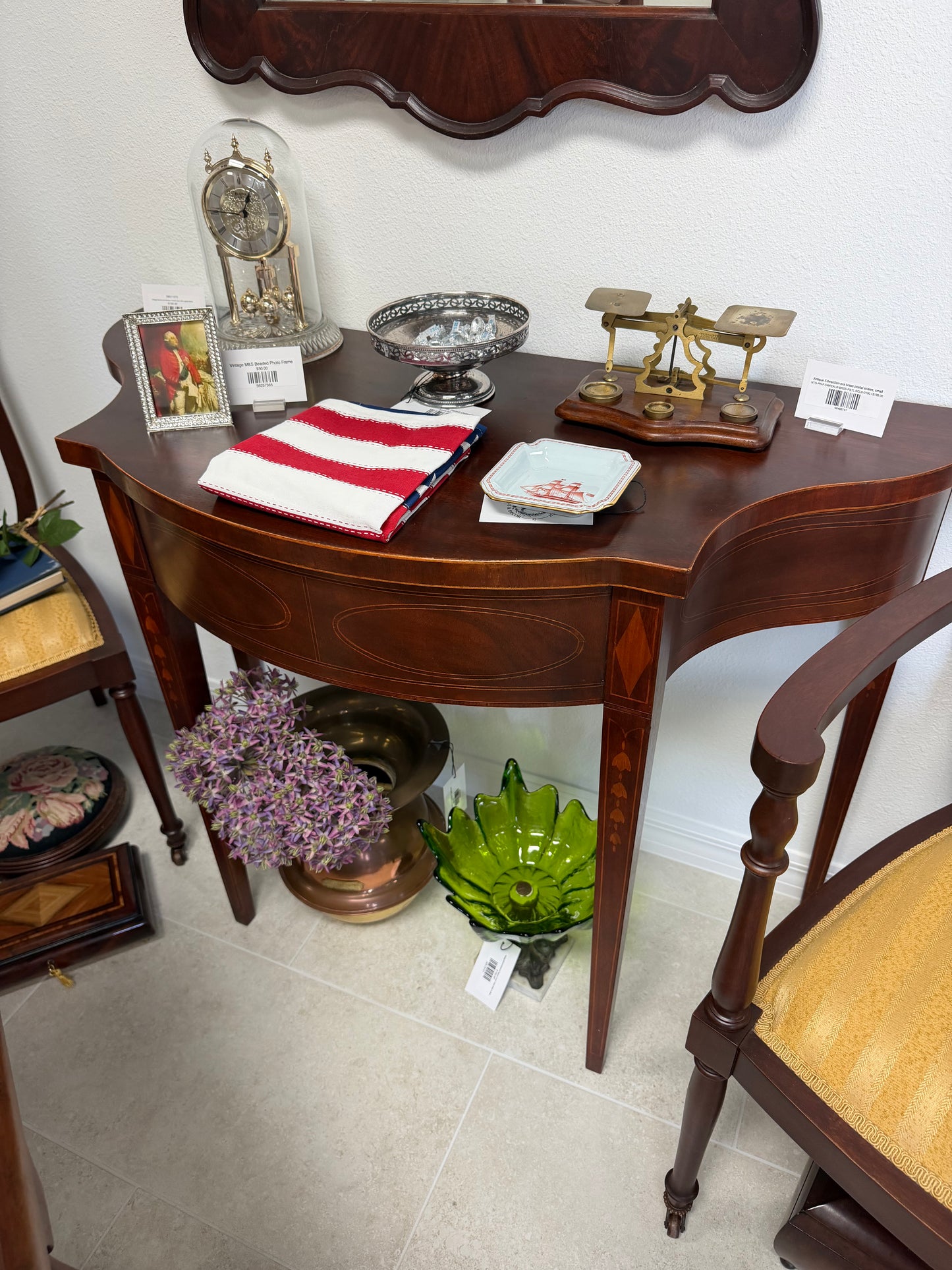 Baker Federal Style Inlaid Mahogany Table