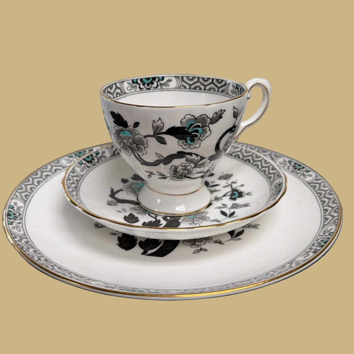 Vintage Royal Tuscan Teacup, Saucer & Plate Set