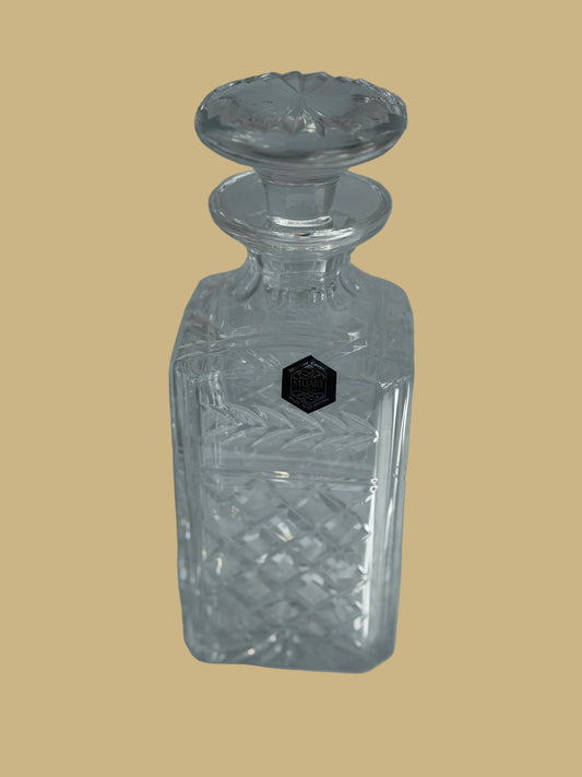 Vintage Stuart Crystal Sandringham Square Glass Decanter