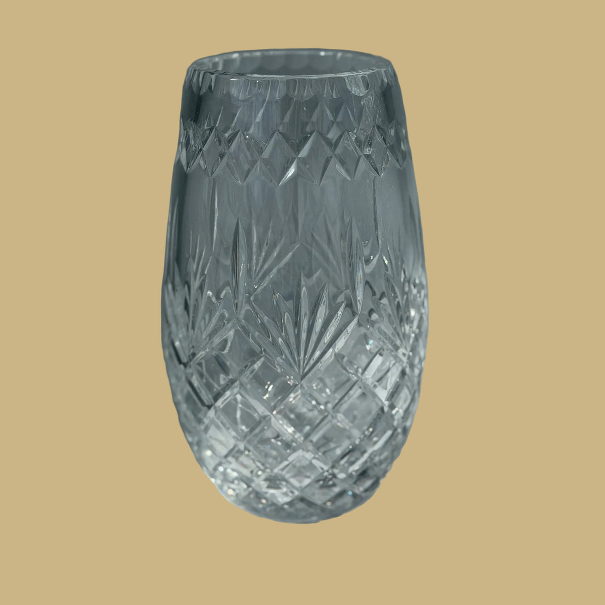 Hand Cut Crystal Vase