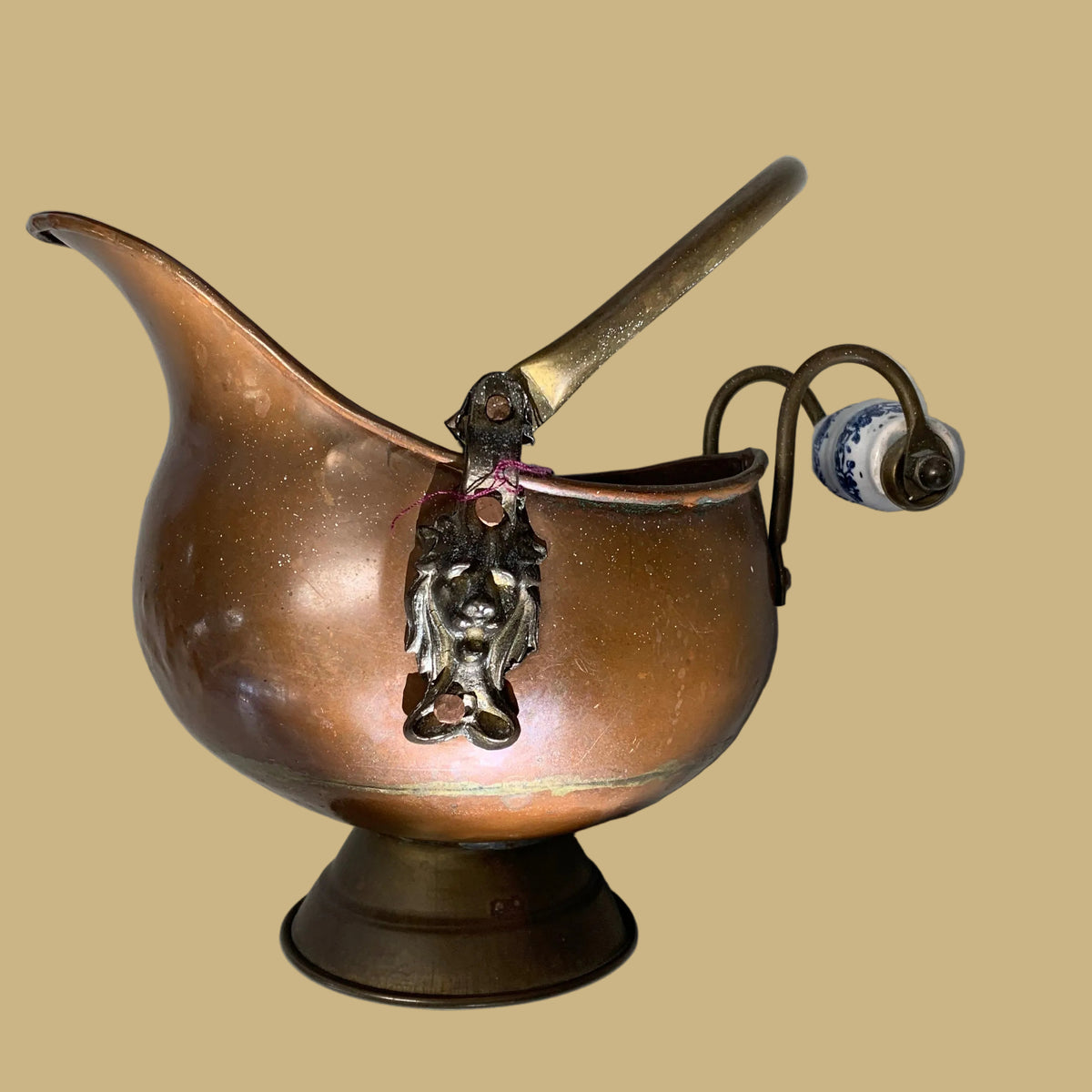 Mini Brass & Cooper Scuttle with Deft Hande