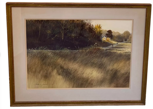 Rural Landscape Watercolor by Frederic James