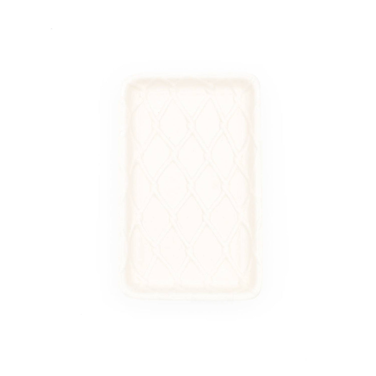 White Textured Soap Dish