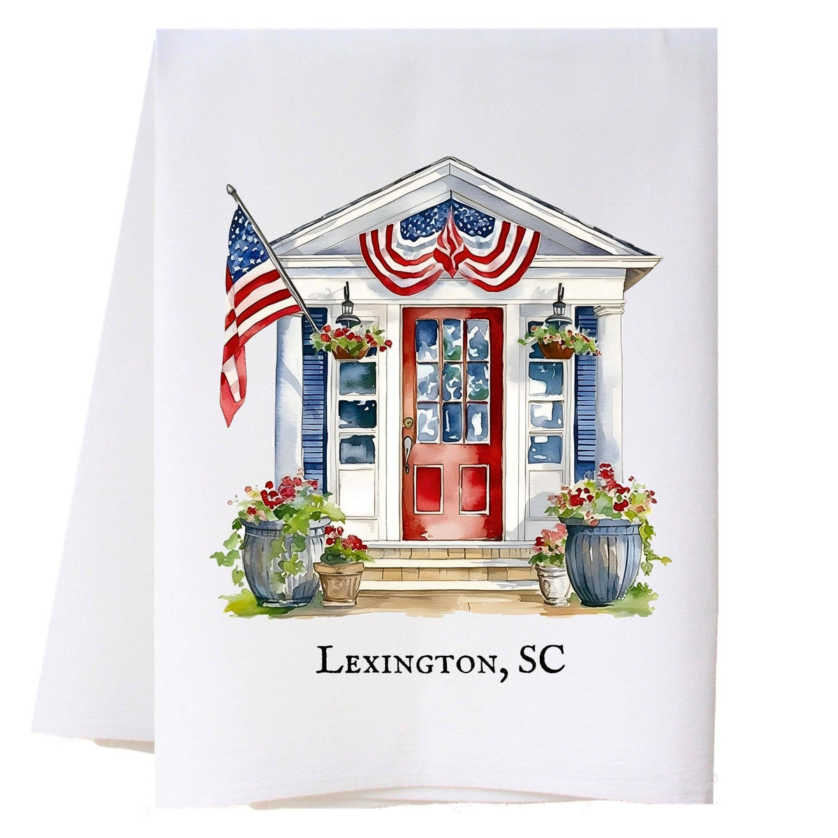 Patriotic Front Door Kitchen Towel