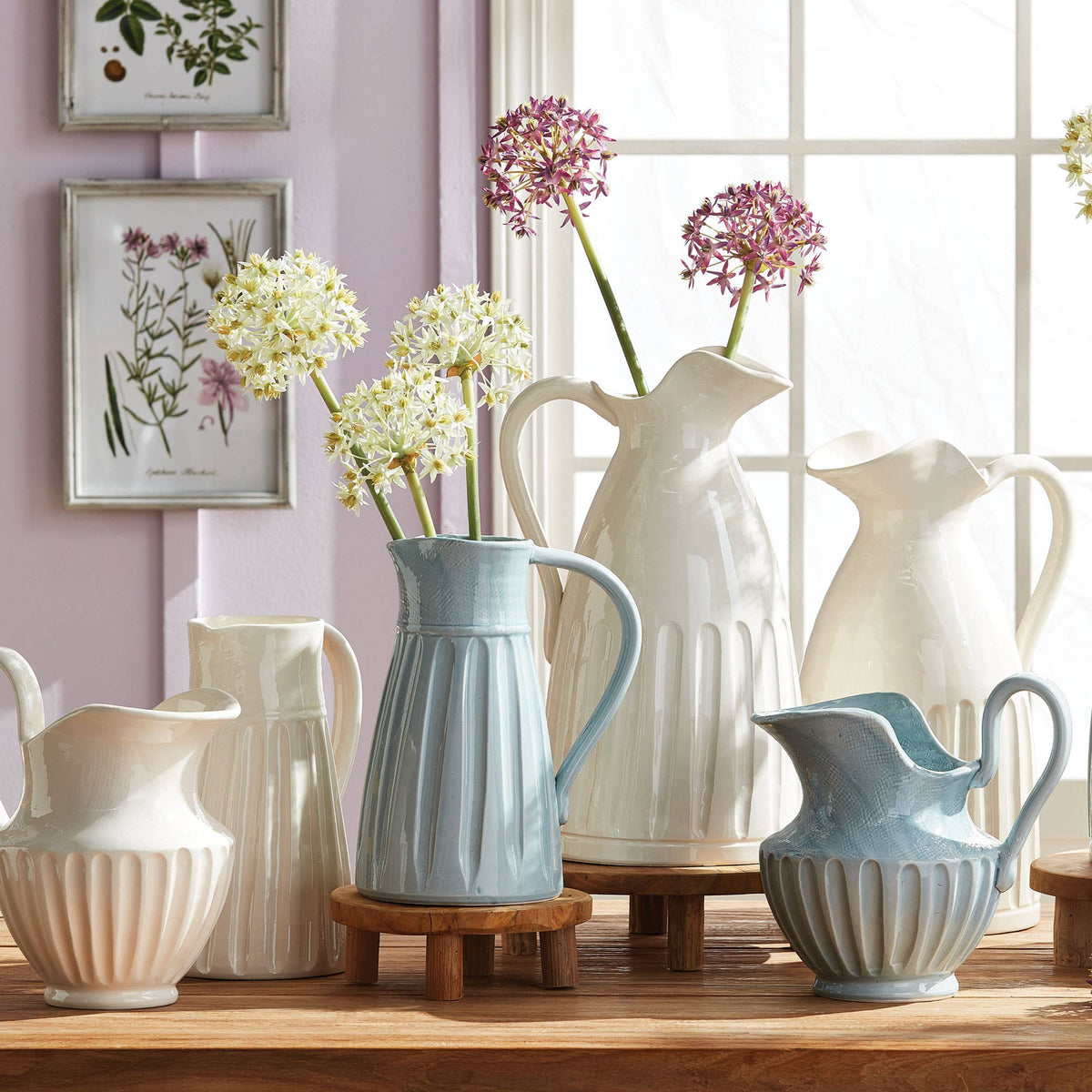 Allium Stems, Light Purple: PURPLE / POLYESTER/PLASTIC/WIRE