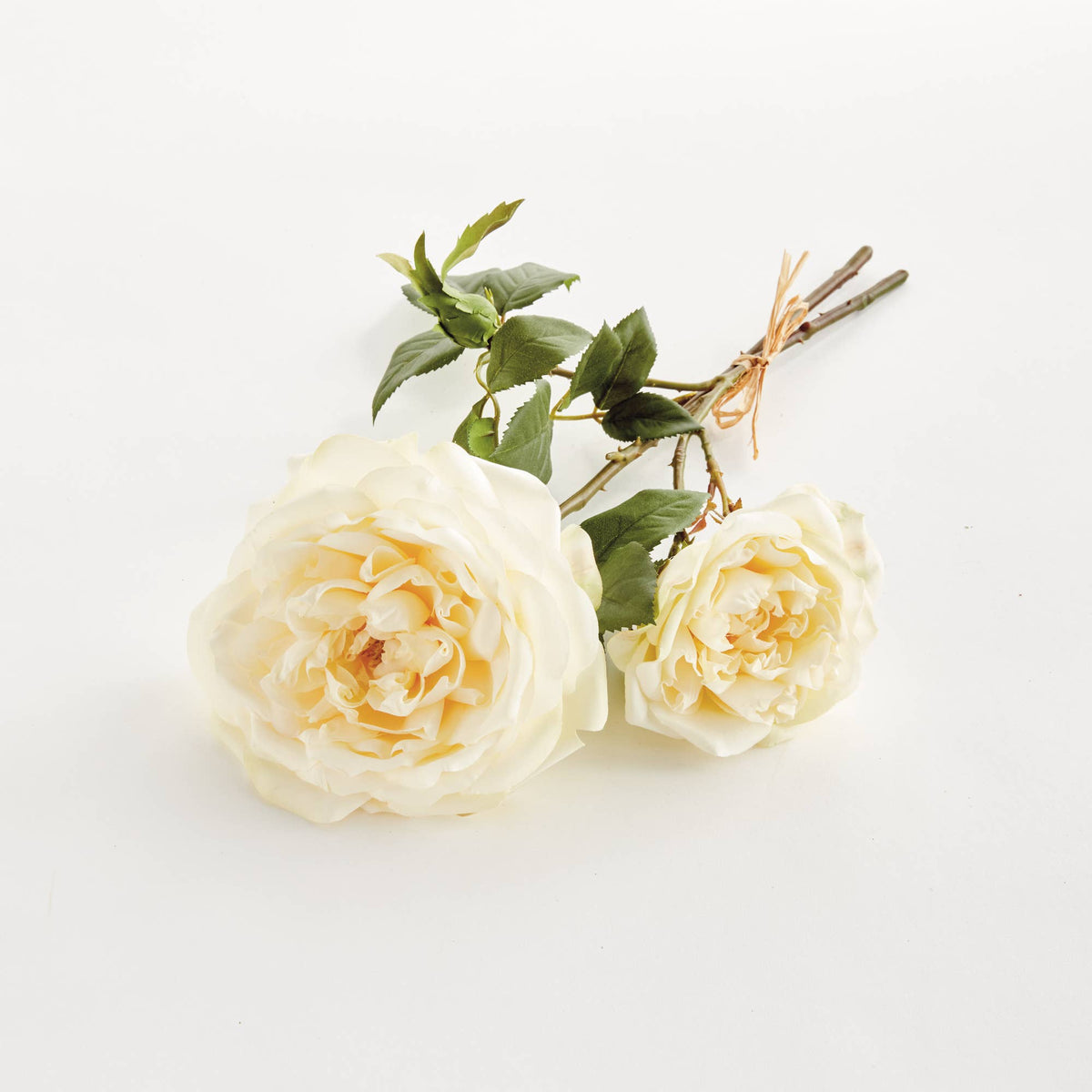 English Rose Faux Floral Stems, Cream